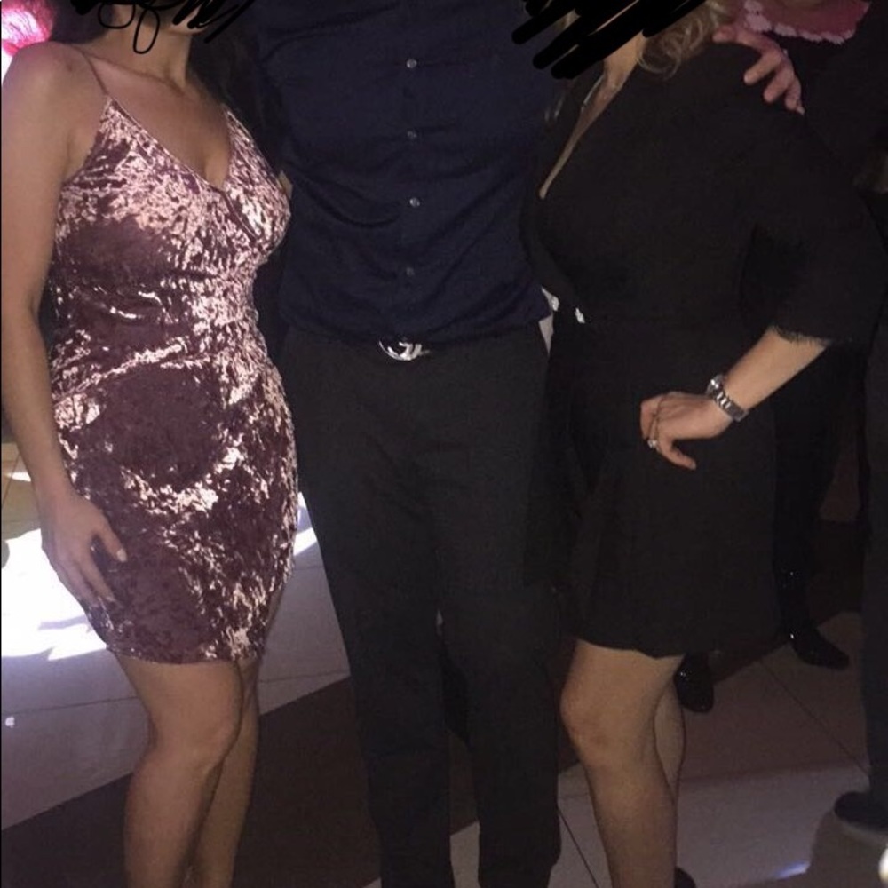 Crushed velvet draped strappy  dress